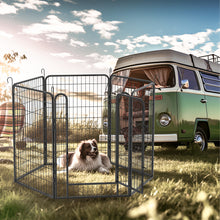 Load image into Gallery viewer, 6 Panels Heavy Duty Metal Playpen with door,39.37"H Dog Fence Pet Exercise Pen for Outdoor, Indoor