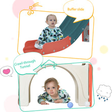 Load image into Gallery viewer, Kids Slide Playset Structure, Freestanding Castle Climber with Slide and Basketball Hoop, Toy Storage Organizer for Toddlers, Kids Climbers Playhouse for Indoor Outdoor Playground Activity