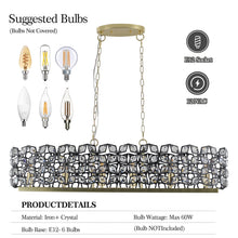 Load image into Gallery viewer, Modern Champagne Gold Oval Crystal ceiling chandelier Luxury Home Decor Light Fixture