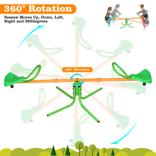 Load image into Gallery viewer, 360 Degree Rotation Outdoor Kids Spinning Seesaw Sit and Spin Teeter Totter Outdoor Playground Equipment Swivel Teeter Totter for Backyard