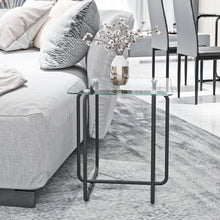 Load image into Gallery viewer, Modern Tempered Glass Coffee Table End Table Side Table for Living Room,bedroom, Transparent