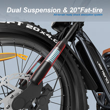 Load image into Gallery viewer, JANSNO Electric Bike 20" x 4.0 Electric Bike for Adults with 750W Brushless Motor, Long-Lasting 48V 14Ah Removable Battery, 7-Speed Transmission , 20 Inch Fat Tires ,spoked wheel,UL Certified .