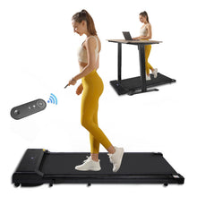 Load image into Gallery viewer, Walking Pad Treadmill Under Desk with Remote Control Portable Treadmill for Home Office Walking Jogging Machine 240 lb Capacity Black