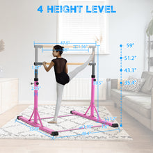 Load image into Gallery viewer, Gymnastic Bar Set Gymnastics Horizontal Bar Gymnastics Kip Bar for Kids Home Use Pink