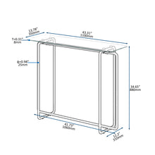 Load image into Gallery viewer, Console Table single layer tempered glass rectangular porch table black leg double tempered glass tea table,Transparent