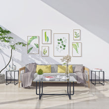 Load image into Gallery viewer, Modern Tempered Glass Coffee Table End Table Side Table for Living Room,bedroom, Transparent