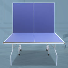 Load image into Gallery viewer, 9ft Mid-Size Table Tennis Table Foldable & Portable Ping Pong Table Set for Indoor Games with Net, 2 Table Tennis Paddles and 3 Balls