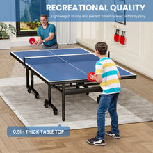 Load image into Gallery viewer, Table Tennis Table - 15mm Professional MDF Indoor Table Tennis Table with Table Tennis Net and Bats etc. Quick Assembly, Single Training Table, 108"L x 60"W x 30"H