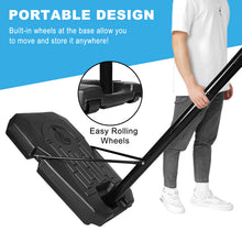 Load image into Gallery viewer, Portable Basketball Hoop Backboard System Stand Height Adjustable 6.6ft - 10ft with 44 Inch Backboard and Wheels for Adults Teens Outdoor Indoor Basketball Goal Game Play Set