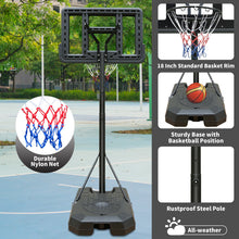 Load image into Gallery viewer, Portable Basketball Hoop Height Adjustable basketball hoop stand 6.6ft - 10ft with 44 Inch Backboard and Wheels for Adults Teens Outdoor Indoor