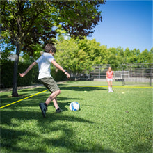 Load image into Gallery viewer, 6.55FT Football Goal with Field Ropes, Galvanized Pipe-Including Two Football-Goal for Kids and Adults,Silver