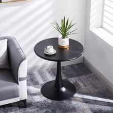 Load image into Gallery viewer, Modern 23.6'' Diameter Solid Metal Base Black Round End Table