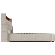 Load image into Gallery viewer, Full size Upholstered Platform bed with a Hydraulic Storage System, LED and USB Charging, Natural (without mattress)