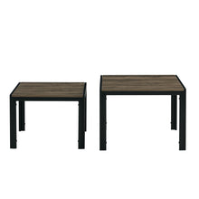 Load image into Gallery viewer, Nesting Coffee Table Set of 2, Square Modern Stacking Table with Wood Finish for Living Room, Oak Grey