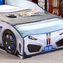 Load image into Gallery viewer, Speedy Toddler Race Car Bed, White