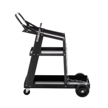Load image into Gallery viewer, Welding Cart, 3-Tier Welder Cart Heavy Duty with 400Lbs Static Weight Capacity, 360° Swivel Wheels, Tank Storage Safety Chains, Rolling MIG Welder Cart for TIG, ARC, MMA Welding Machine