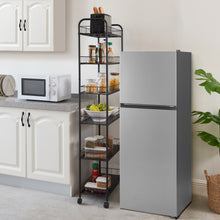Load image into Gallery viewer, 6-Tier Rolling Cart Gap Kitchen Slim Slide Out Storage Tower Rack with Wheels,6 Baskets,Kitchen,Bathroom Laundry Narrow Piaces Utility cart