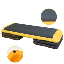 Load image into Gallery viewer, Adjustable Aerobic Stepper Workout Step with 4 Risers Fitness & Exercise Platform Trainer