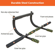 Load image into Gallery viewer, Wall Mounted Pull Up Bar Exercise Chin Bar Portable Dip Bars for Indoors Home Gym