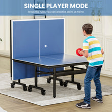 Load image into Gallery viewer, Table Tennis Table - 15mm Professional MDF Indoor Table Tennis Table with Table Tennis Net and Bats etc. Quick Assembly, Single Training Table, 108"L x 60"W x 30"H