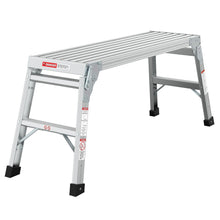 Load image into Gallery viewer, Work Platform Aluminum Portable Bench Folding Ladder ANSI Capacity 225 LBS 40"