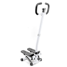 Load image into Gallery viewer, Stair Stepper Machine with Handlebar-Mini Steppers for Exercise with 300LBS Loading Capacity, Hydraulic Fitness Stepper with LCD Monitor(Black+White)