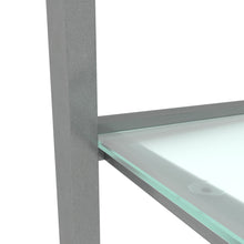 Load image into Gallery viewer, Glass two layer tea table, small round table, bedroom corner table, living room grey side table