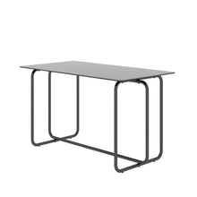 Load image into Gallery viewer, 1-piece Rectangle Dining Table with Metal Frame, Tempered Glass Dining Table for Kitchen Room, Black