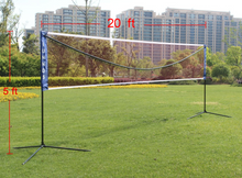 Load image into Gallery viewer, Portable Large Volleyball Badminton Tennis Net with Carrying Bag Stand/Frame 20FT