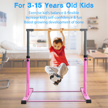 Load image into Gallery viewer, Gymnastic Bar Set Gymnastics Horizontal Bar Gymnastics Kip Bar for Kids Home Use Pink