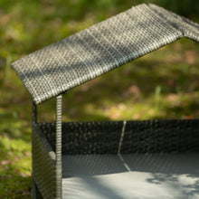 Load image into Gallery viewer, Dog Bed, Pet Bed, Pet Enclosures, Pet Outdoor Furniture, Pet Patio Furniture, Seasonal PE Wicker Pet Furniture, Dog Bed With Canopy