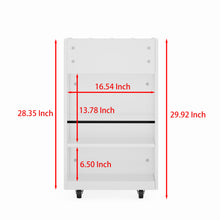 Load image into Gallery viewer, 4 Tier Kitchen Island Cart with Spice Rack & Locking Casters, Simple Design Mobile Kitchen Storage Islands for Kitchen Living Room Bedroom, White