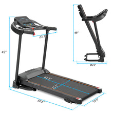 Load image into Gallery viewer, Compact Easy Folding Treadmill Motorized Running Jogging Machine with Audio Speakers and Incline Adjuster