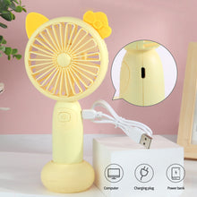 Load image into Gallery viewer, USB Rechargeable Handheld Mini Fan Air Cooler Electric Cooling Fan Travel Outdoor Office Light-weight Pocket Fan