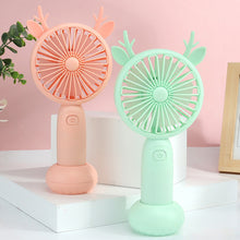 Load image into Gallery viewer, USB Rechargeable Handheld Mini Fan Air Cooler Electric Cooling Fan Travel Outdoor Office Light-weight Pocket Fan