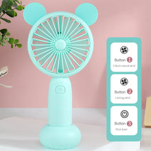 Load image into Gallery viewer, USB Rechargeable Handheld Mini Fan Air Cooler Electric Cooling Fan Travel Outdoor Office Light-weight Pocket Fan