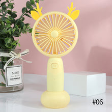 Load image into Gallery viewer, USB Rechargeable Handheld Mini Fan Air Cooler Electric Cooling Fan Travel Outdoor Office Light-weight Pocket Fan
