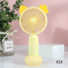 Load image into Gallery viewer, USB Rechargeable Handheld Mini Fan Air Cooler Electric Cooling Fan Travel Outdoor Office Light-weight Pocket Fan