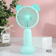 Load image into Gallery viewer, USB Rechargeable Handheld Mini Fan Air Cooler Electric Cooling Fan Travel Outdoor Office Light-weight Pocket Fan