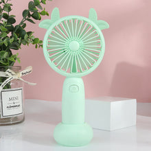 Load image into Gallery viewer, USB Rechargeable Handheld Mini Fan Air Cooler Electric Cooling Fan Travel Outdoor Office Light-weight Pocket Fan
