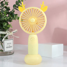 Load image into Gallery viewer, USB Rechargeable Handheld Mini Fan Air Cooler Electric Cooling Fan Travel Outdoor Office Light-weight Pocket Fan