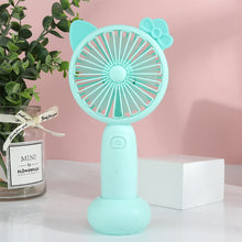 Load image into Gallery viewer, USB Rechargeable Handheld Mini Fan Air Cooler Electric Cooling Fan Travel Outdoor Office Light-weight Pocket Fan