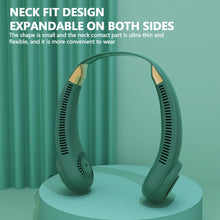 Load image into Gallery viewer, Mini Portable Bladeless Neck Fan 4000mah Rechargeable Air Cooler Cooling Fan Wearable Neckband Hanging Sports Fans