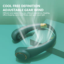 Load image into Gallery viewer, Mini Portable Bladeless Neck Fan 4000mah Rechargeable Air Cooler Cooling Fan Wearable Neckband Hanging Sports Fans
