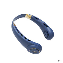 Load image into Gallery viewer, Mini Portable Bladeless Neck Fan 4000mah Rechargeable Air Cooler Cooling Fan Wearable Neckband Hanging Sports Fans