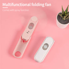 Load image into Gallery viewer, Multi-Function Portable Handheld Fan Nano Spray Fan USB Chargeable Mini Fan Facial Steamer Air Cooler Desktop Fan