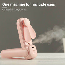 Load image into Gallery viewer, Multi-Function Portable Handheld Fan Nano Spray Fan USB Chargeable Mini Fan Facial Steamer Air Cooler Desktop Fan