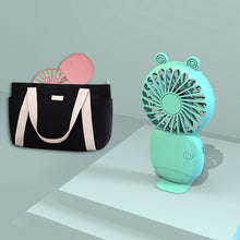 Load image into Gallery viewer, Summer Mini Handheld Fan USB Rechargeable Cooling Fan Desktop with Base Mobile Phone Bracket for Outdoor Office