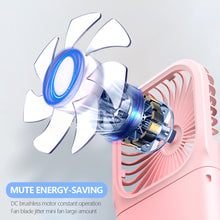 Load image into Gallery viewer, 3000mah Hanging Neck Fan USB Rechargeable Handheld Fan Adjustable Desktop Fan Air Cooler for Home Office Outdoor Travel