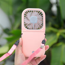 Load image into Gallery viewer, 3000mah Hanging Neck Fan USB Rechargeable Handheld Fan Adjustable Desktop Fan Air Cooler for Home Office Outdoor Travel